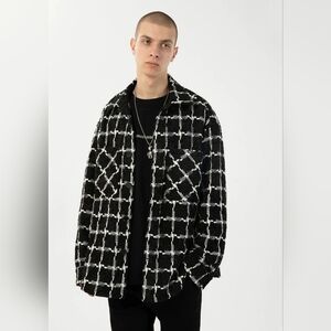 Climax vision woven  tweed shacket/ button down jacket